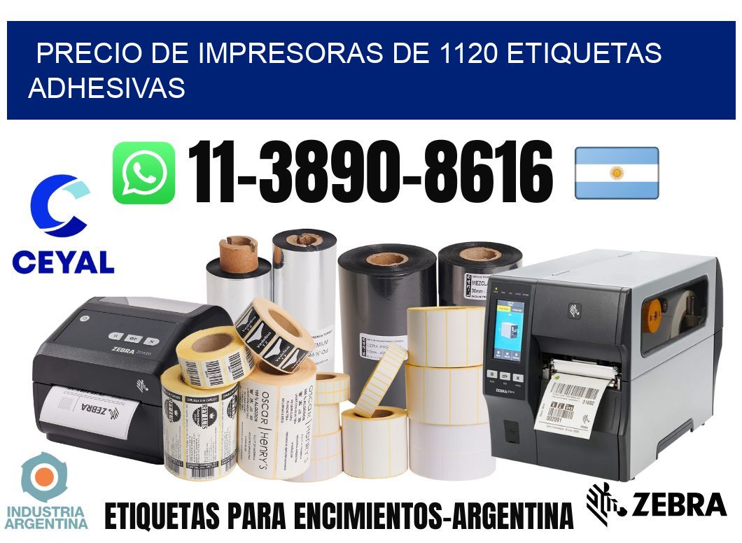 precio de impresoras de 1120 etiquetas adhesivas