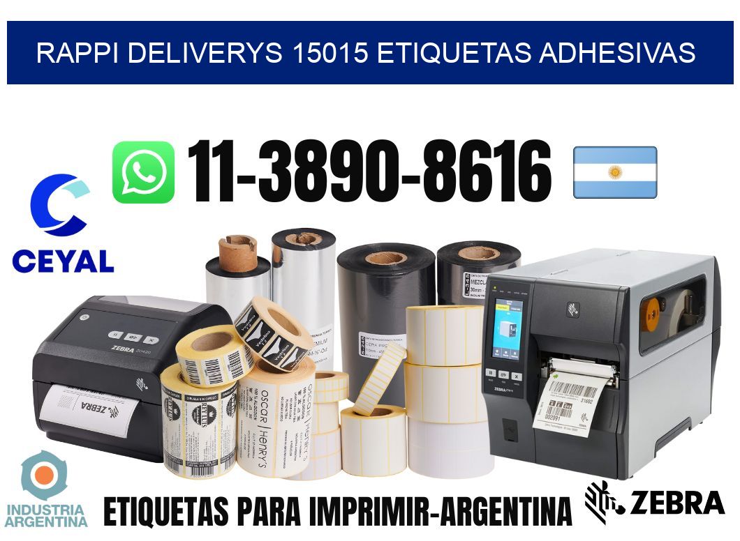 rappi deliverys 15015 etiquetas adhesivas