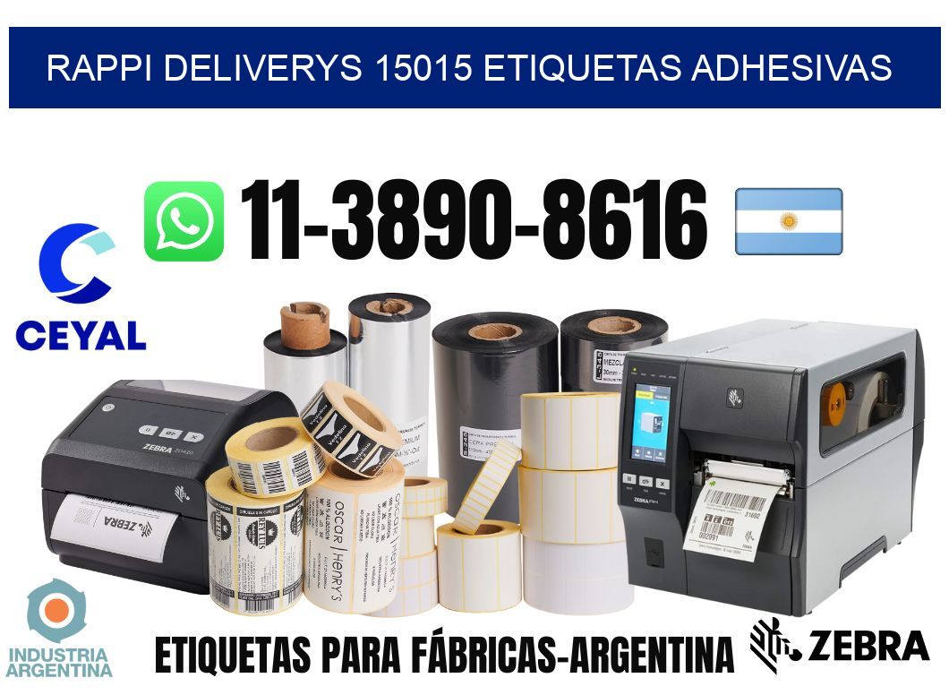 rappi deliverys 15015 etiquetas adhesivas