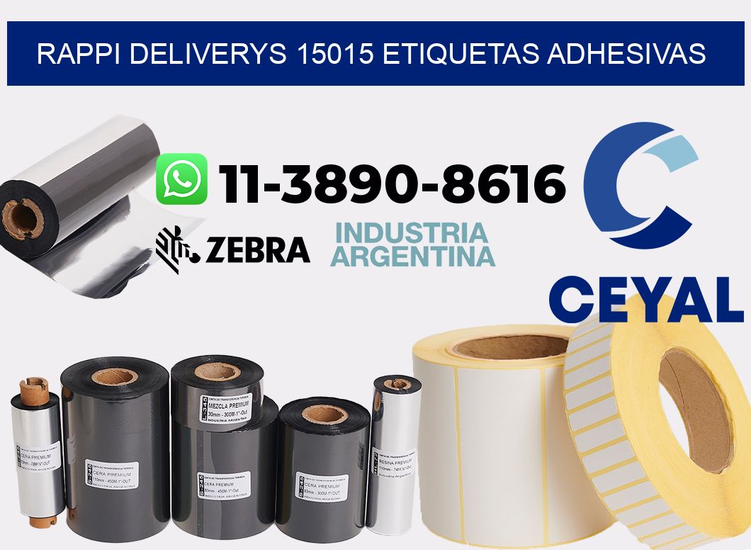 rappi deliverys 15015 etiquetas adhesivas