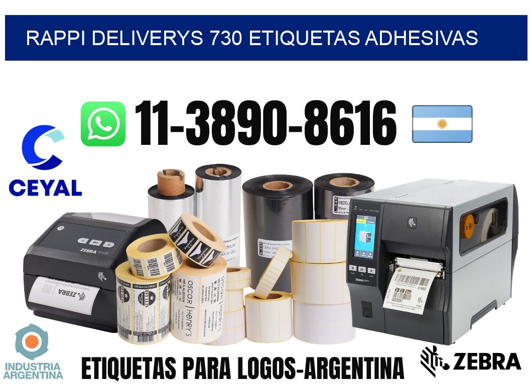 rappi deliverys 730 etiquetas adhesivas