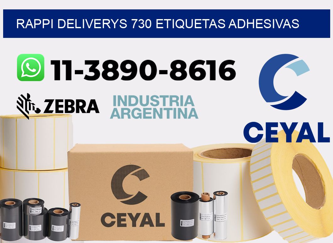 rappi deliverys 730 etiquetas adhesivas