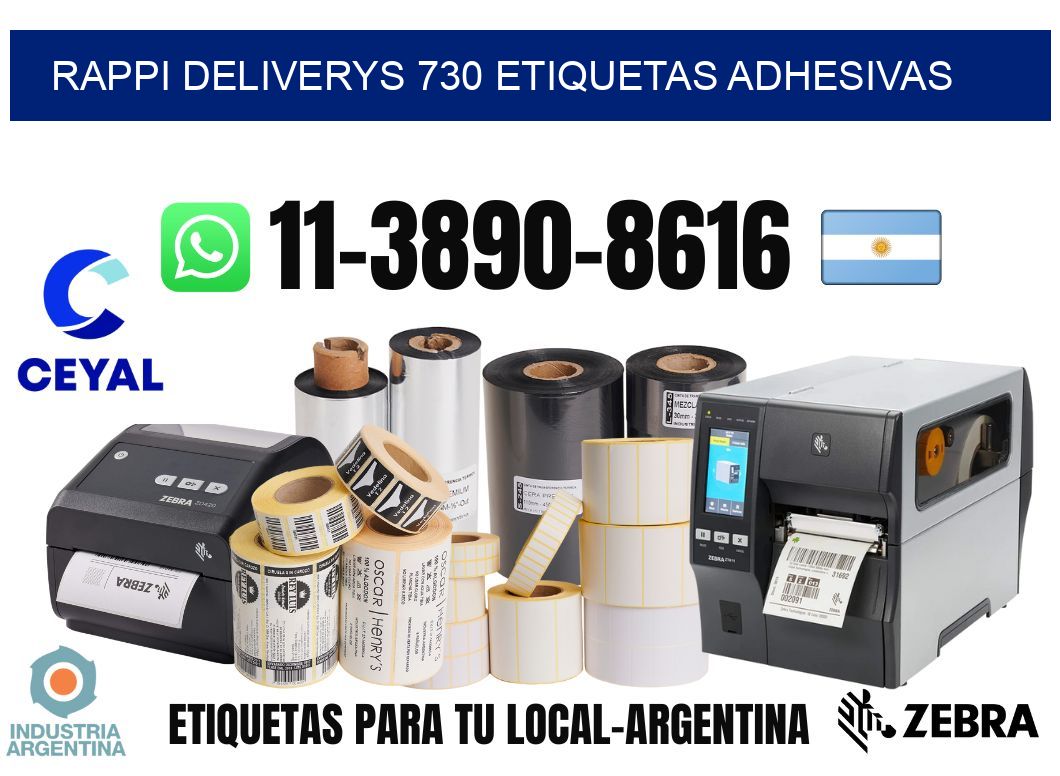 rappi deliverys 730 etiquetas adhesivas