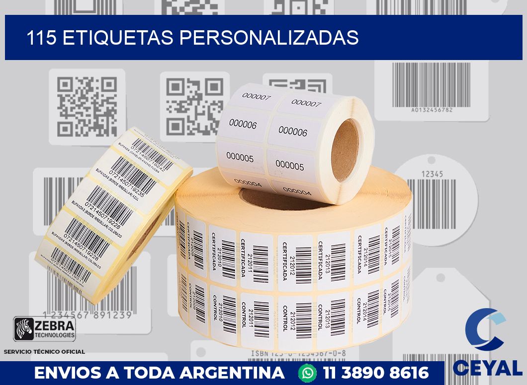 115 etiquetas personalizadas