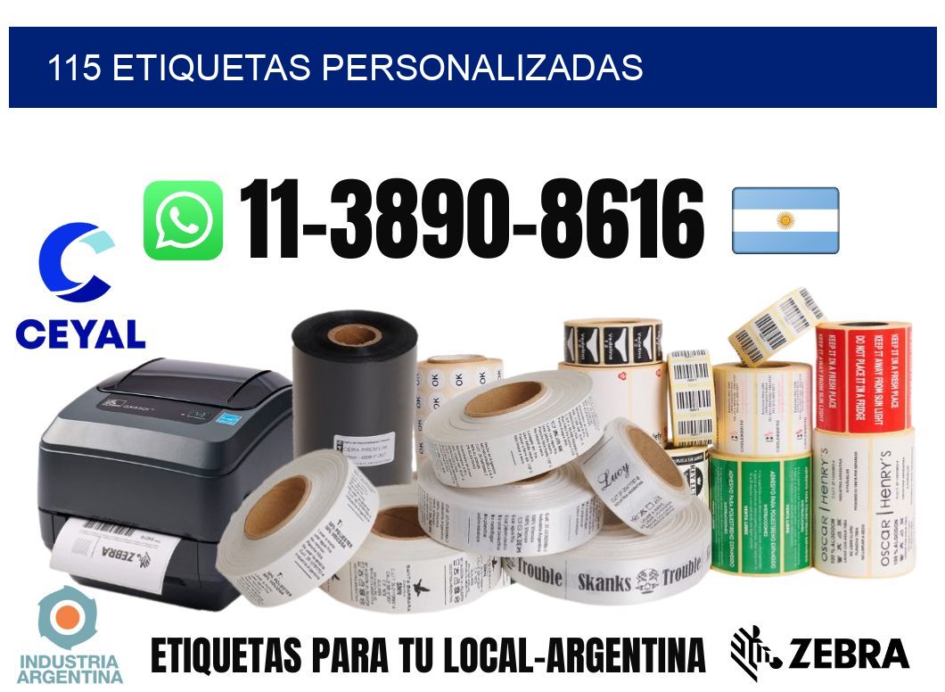 115 etiquetas personalizadas