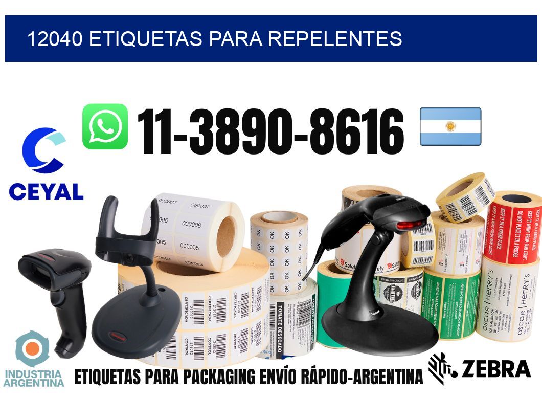 12040 Etiquetas para repelentes