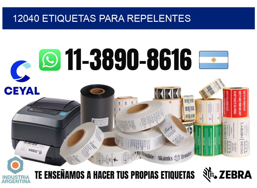 12040 Etiquetas para repelentes