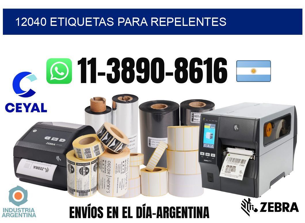 12040 Etiquetas para repelentes