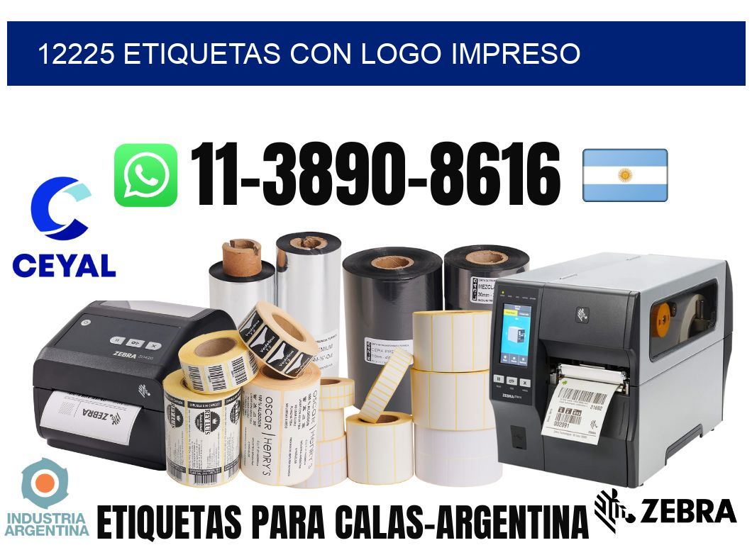 12225 Etiquetas con logo impreso