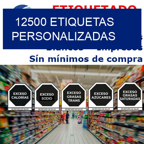 12500 etiquetas personalizadas