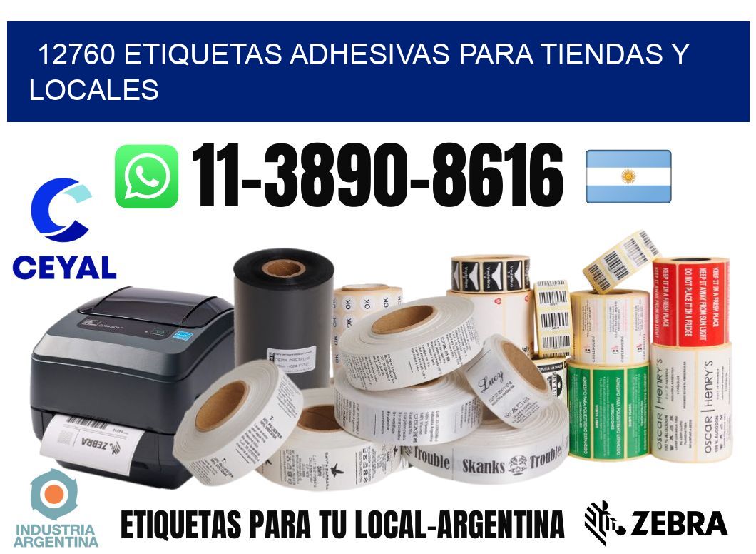 12760 Etiquetas adhesivas para tiendas y locales