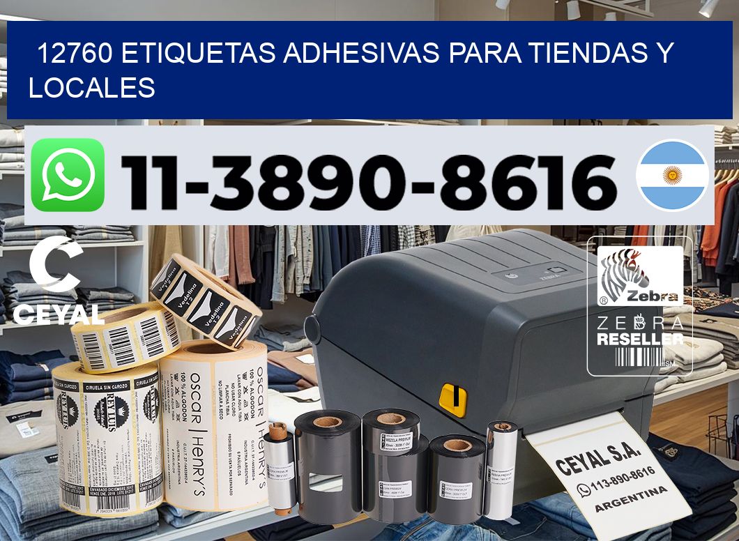12760 Etiquetas adhesivas para tiendas y locales