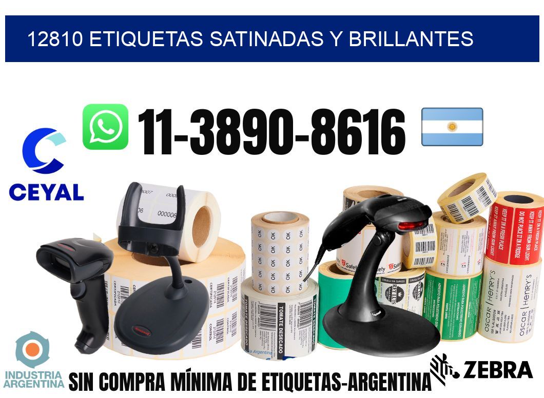 12810 Etiquetas satinadas y brillantes