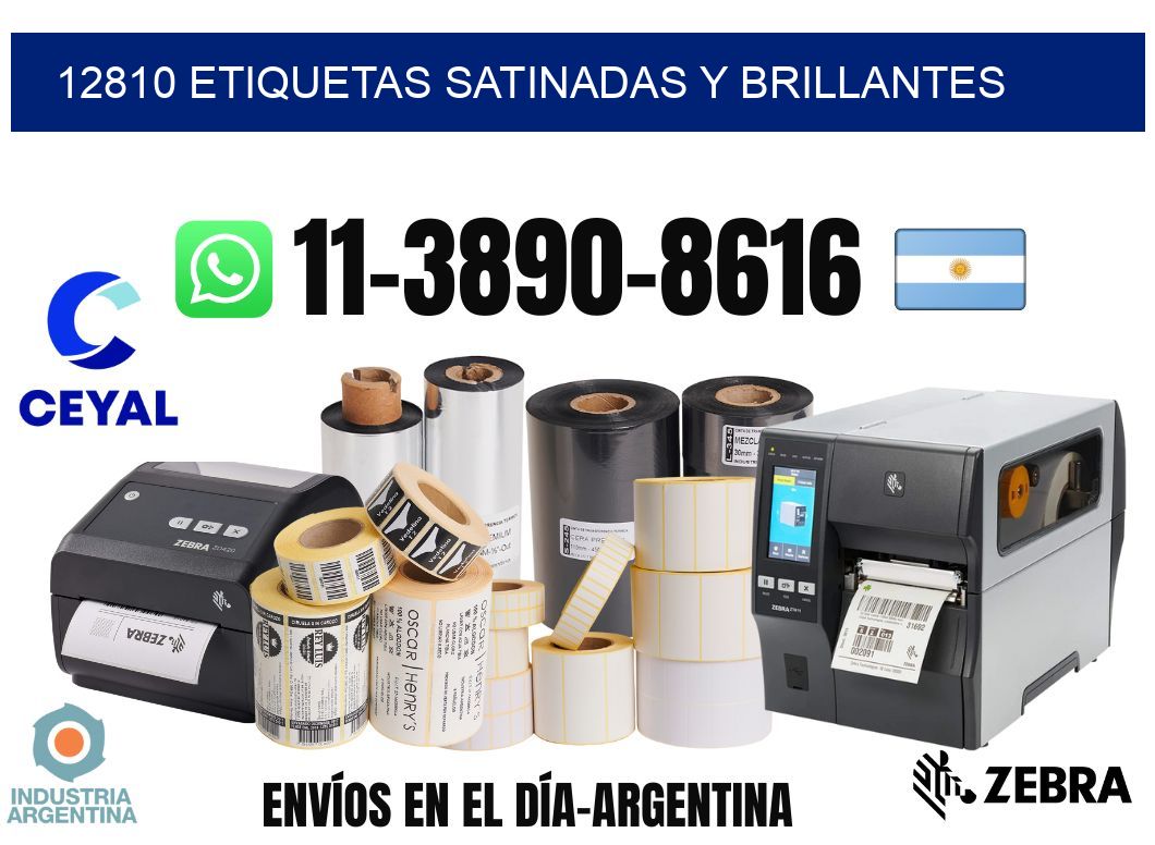 12810 Etiquetas satinadas y brillantes