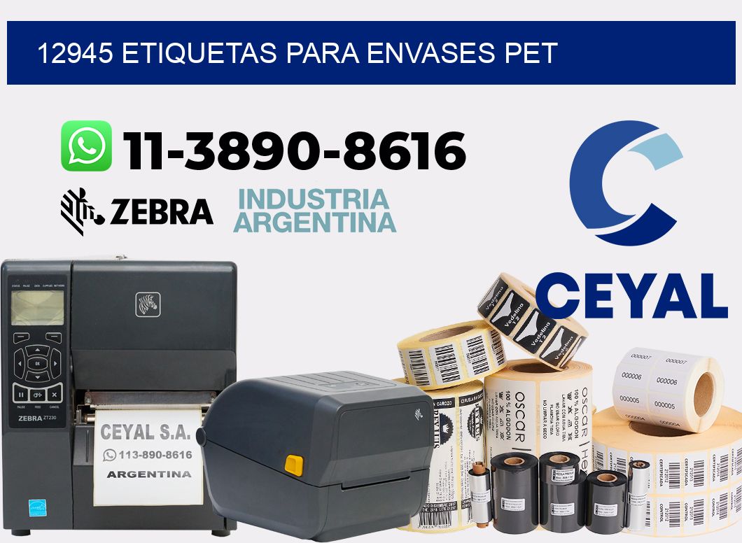 12945 Etiquetas para envases PET