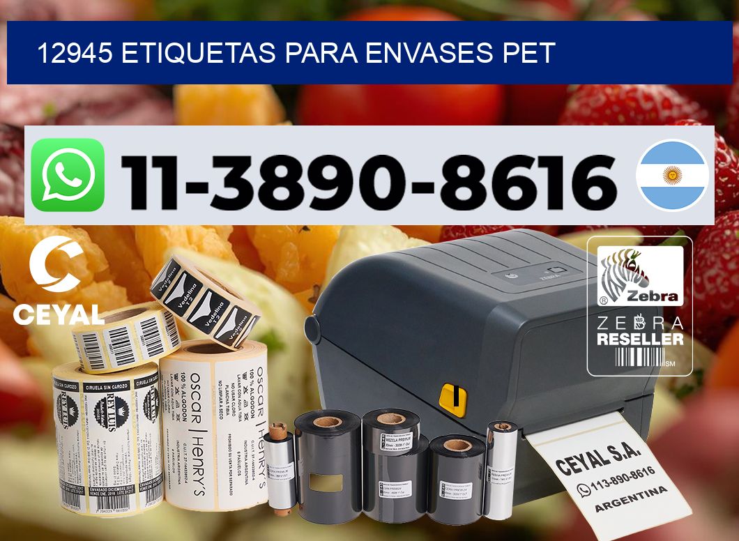12945 Etiquetas para envases PET