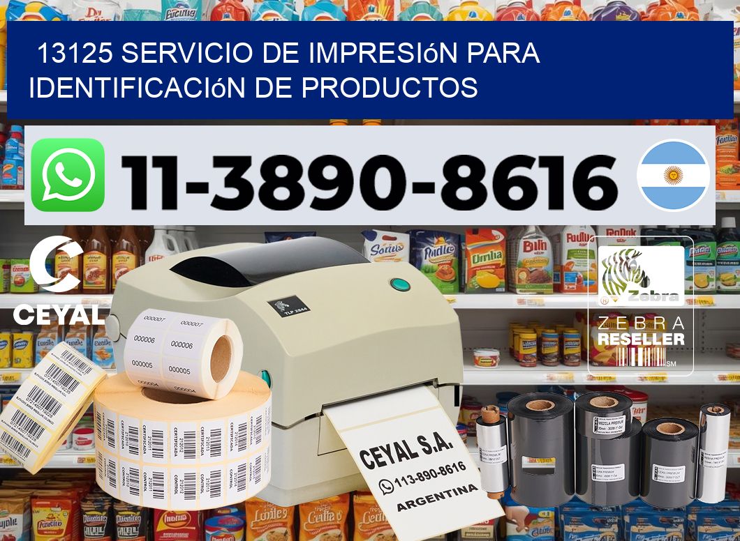 13125 Servicio de impresión para identificación de productos