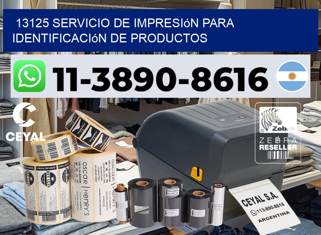 13125 Servicio de impresión para identificación de productos