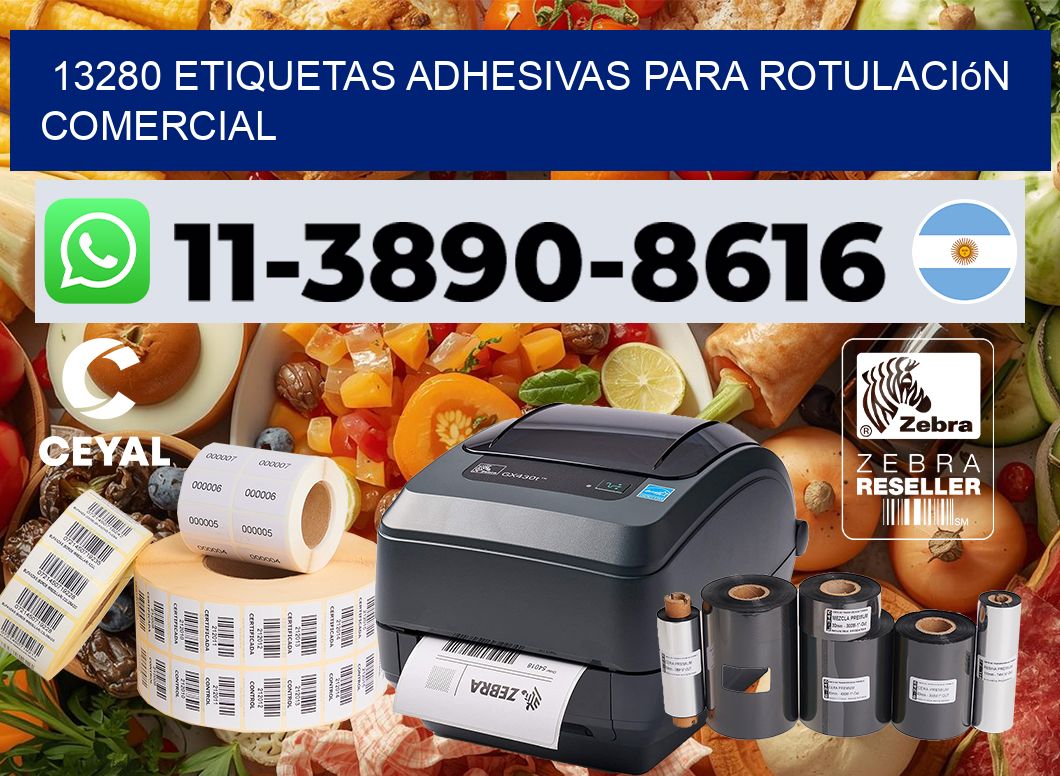 13280 Etiquetas adhesivas para rotulación comercial