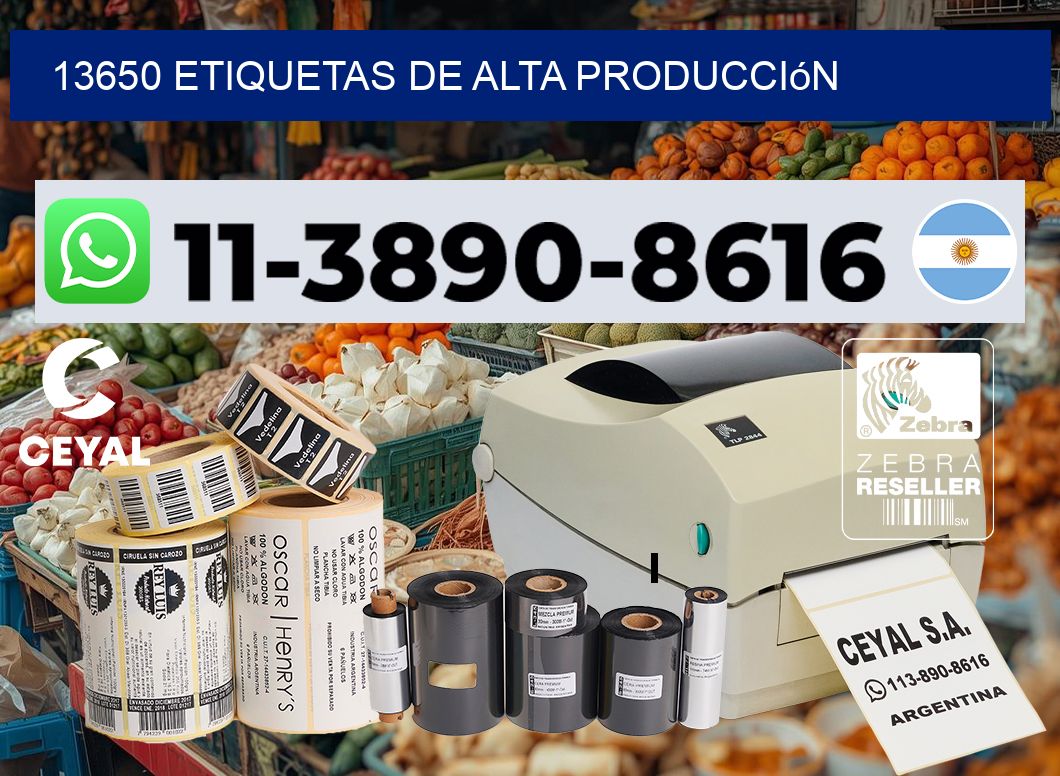 13650 Etiquetas de alta producción
