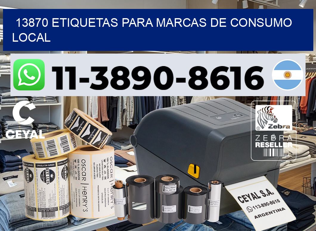 13870 Etiquetas para marcas de consumo local