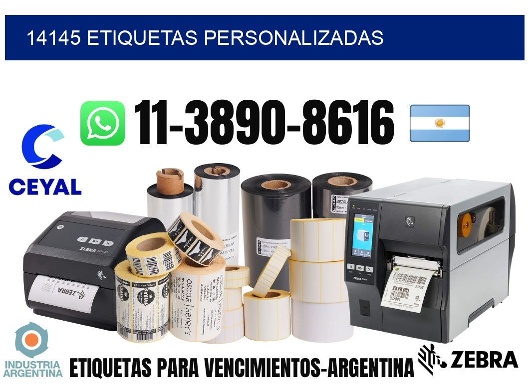 14145 etiquetas personalizadas