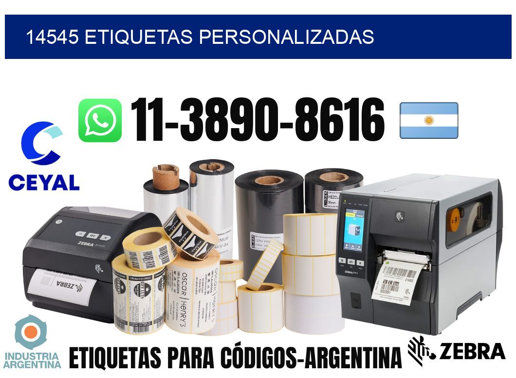 14545 etiquetas personalizadas