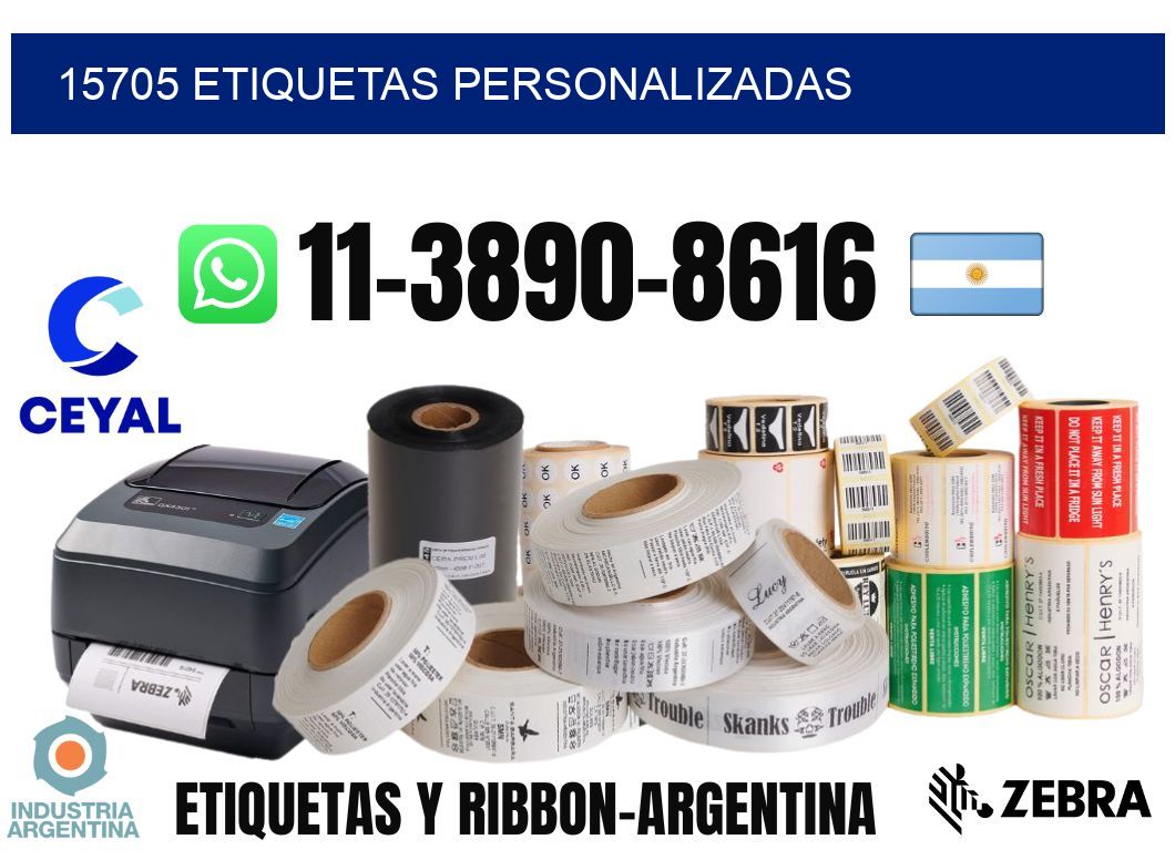 15705 etiquetas personalizadas