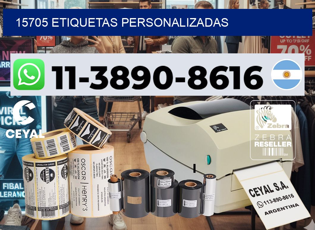15705 etiquetas personalizadas