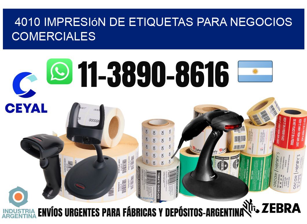 4010 Impresión de etiquetas para negocios comerciales