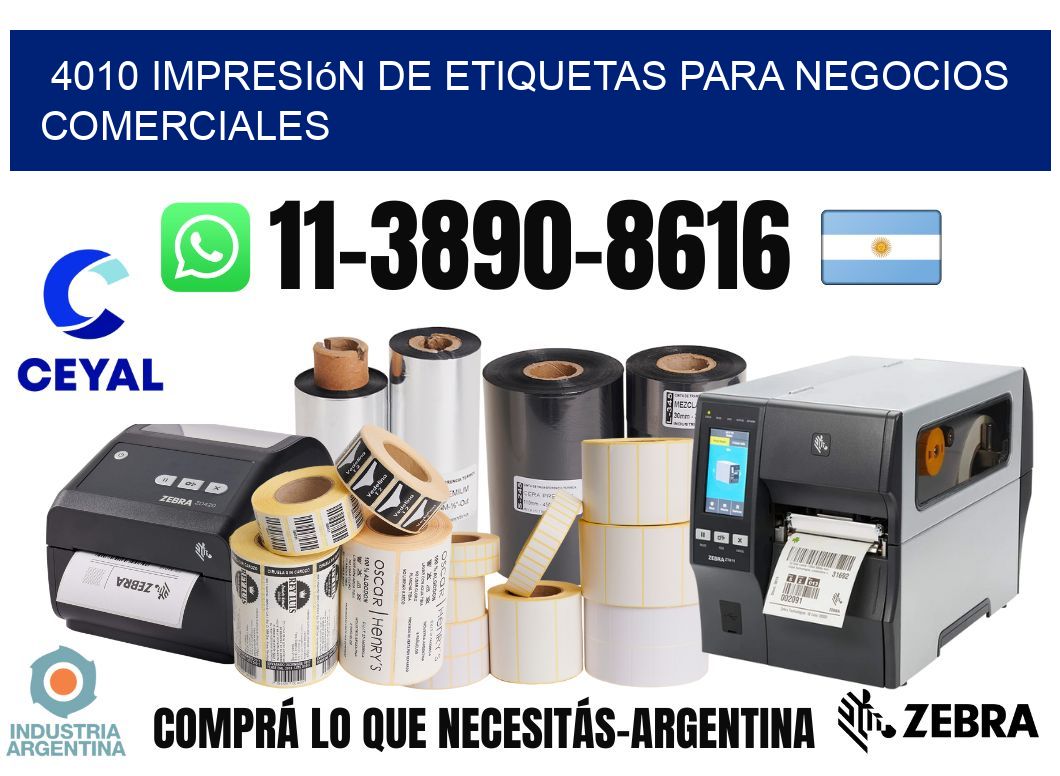 4010 Impresión de etiquetas para negocios comerciales