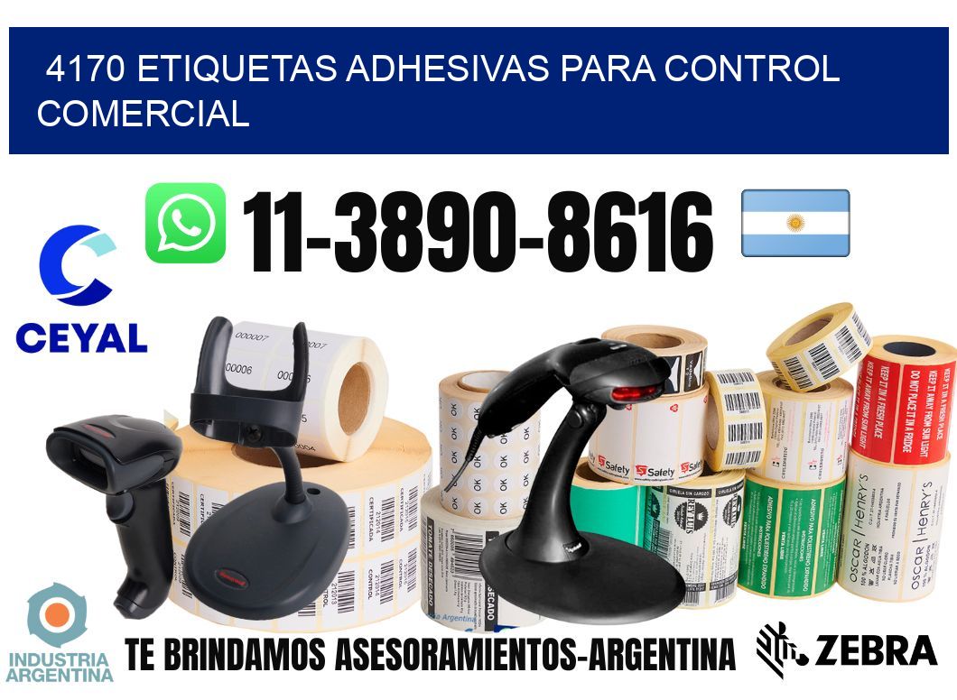 4170 Etiquetas adhesivas para control comercial