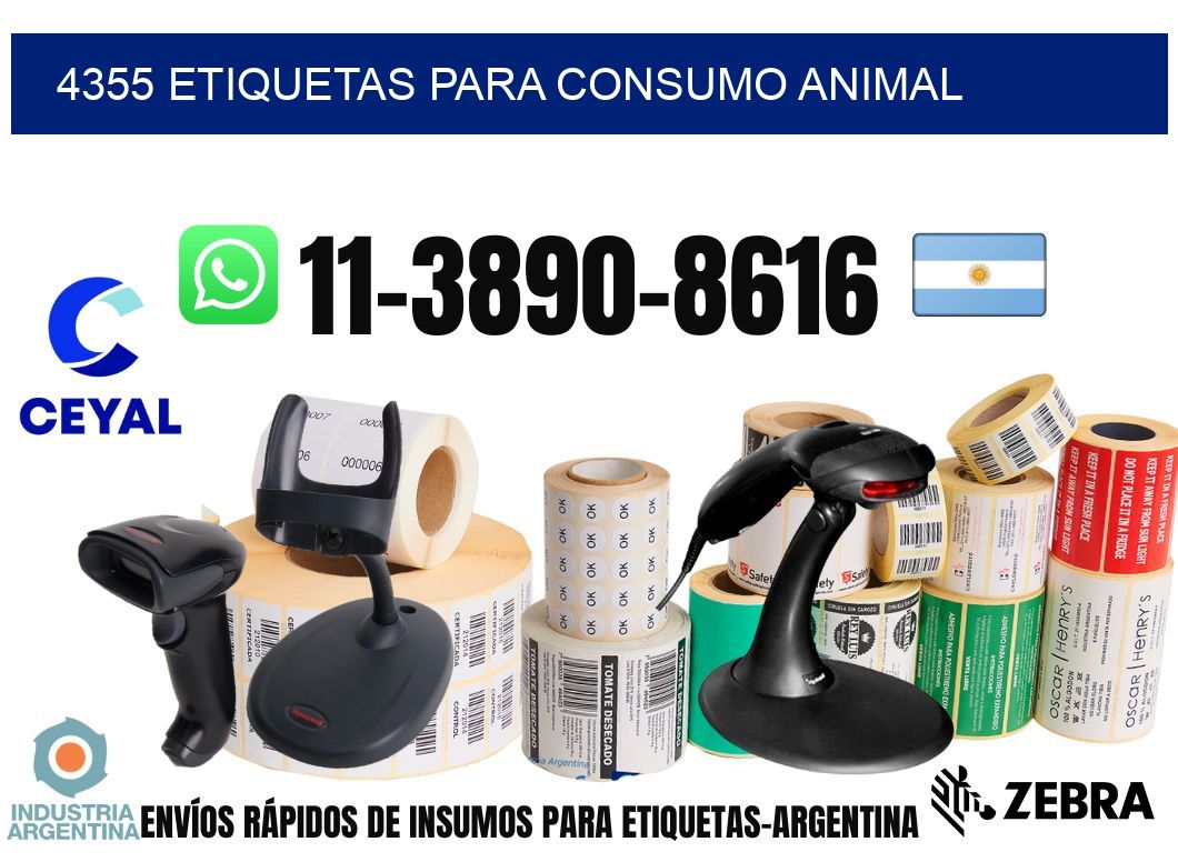 4355 Etiquetas para consumo animal