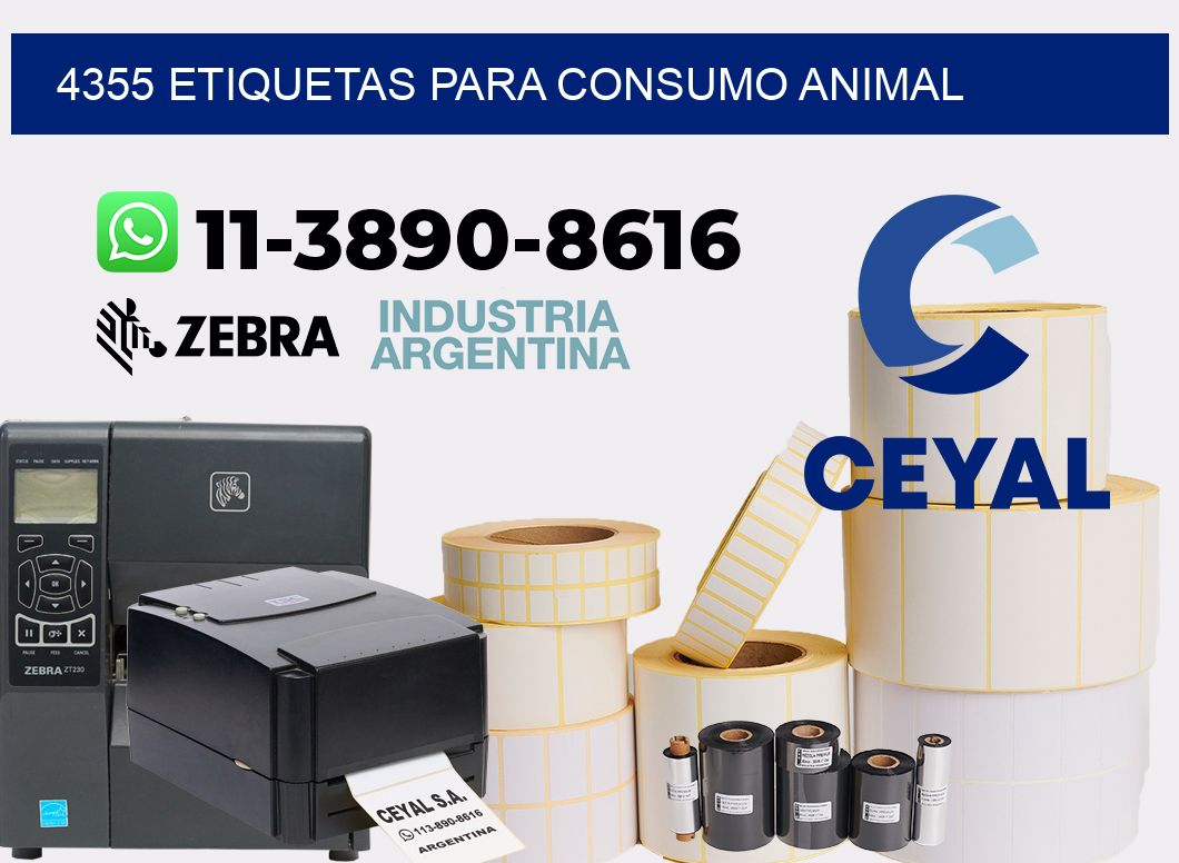4355 Etiquetas para consumo animal