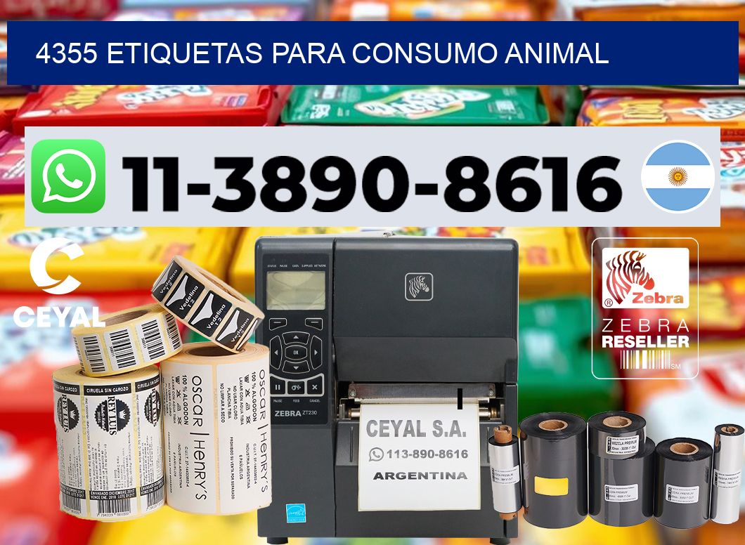 4355 Etiquetas para consumo animal