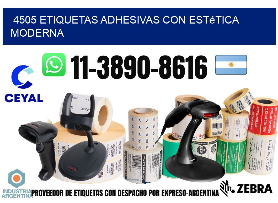 4505 Etiquetas adhesivas con estética moderna