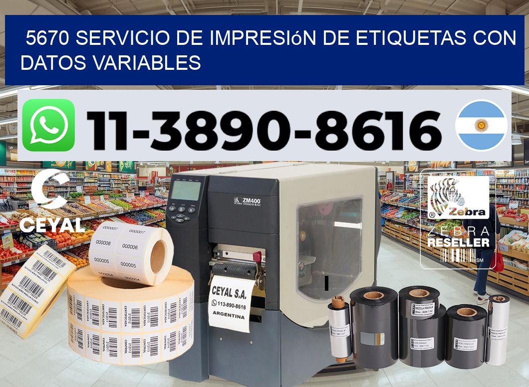 5670 Servicio de impresión de etiquetas con datos variables