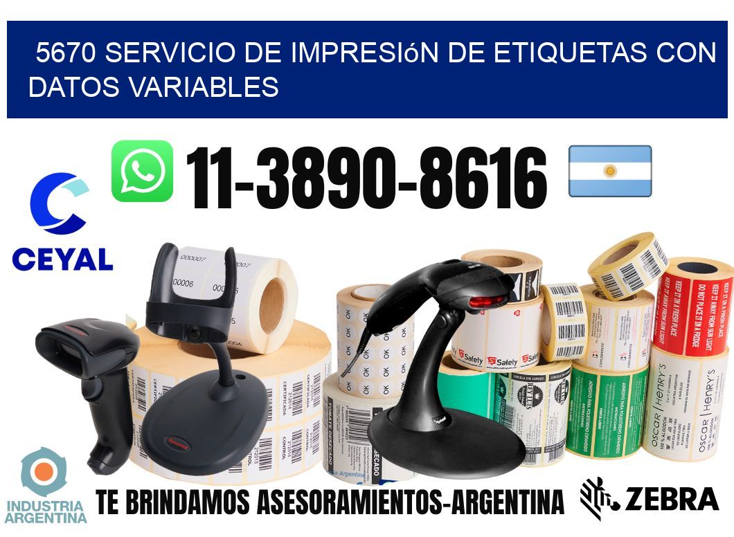 5670 Servicio de impresión de etiquetas con datos variables