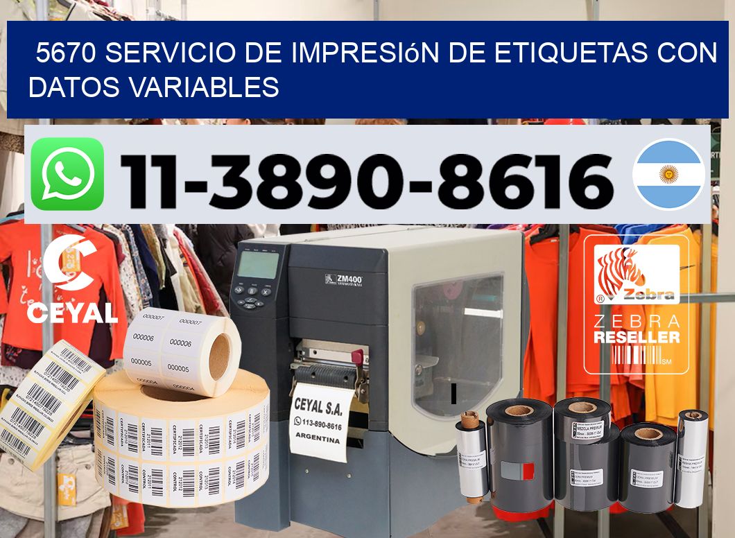 5670 Servicio de impresión de etiquetas con datos variables