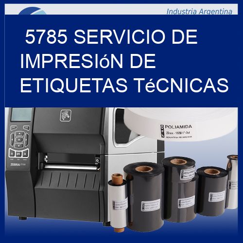 5785 Servicio de impresión de etiquetas técnicas
