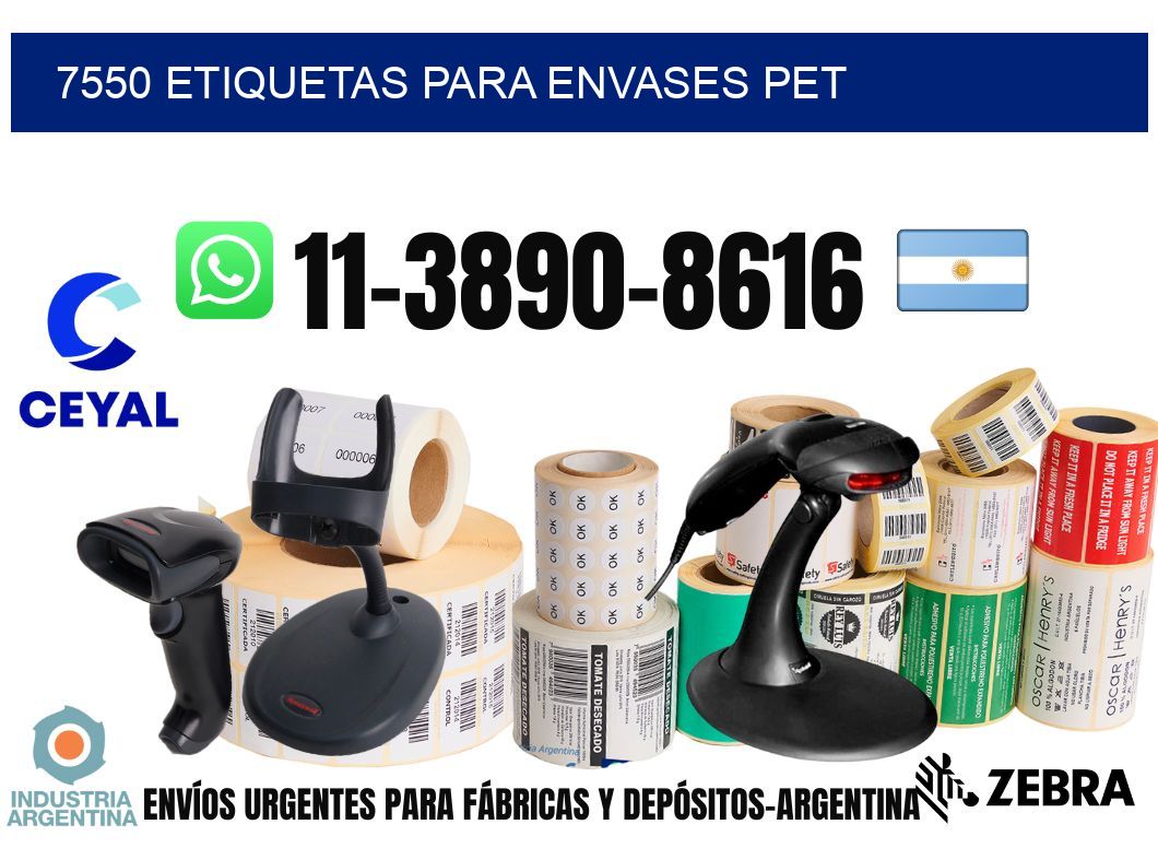 7550 Etiquetas para envases PET