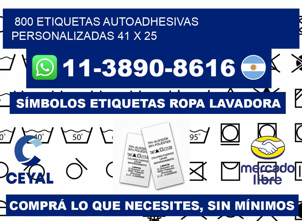 800 Etiquetas autoadhesivas personalizadas 41 x 25