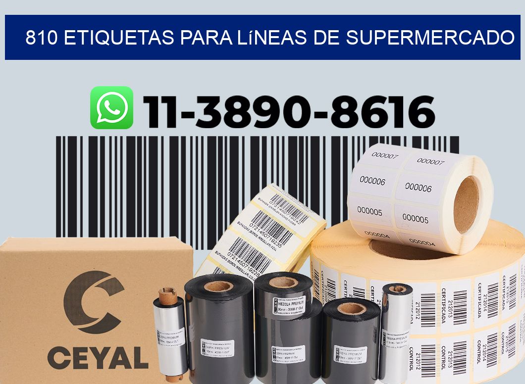 810 Etiquetas para líneas de supermercado