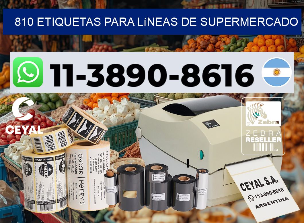 810 Etiquetas para líneas de supermercado