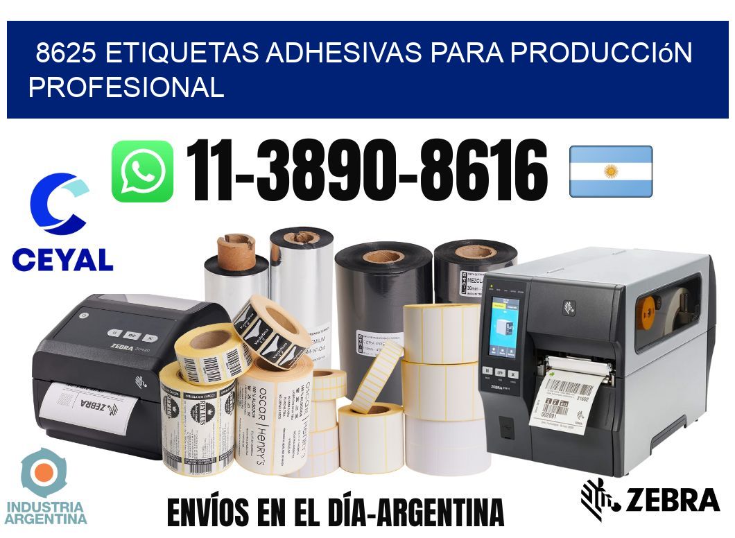 8625 Etiquetas adhesivas para producción profesional