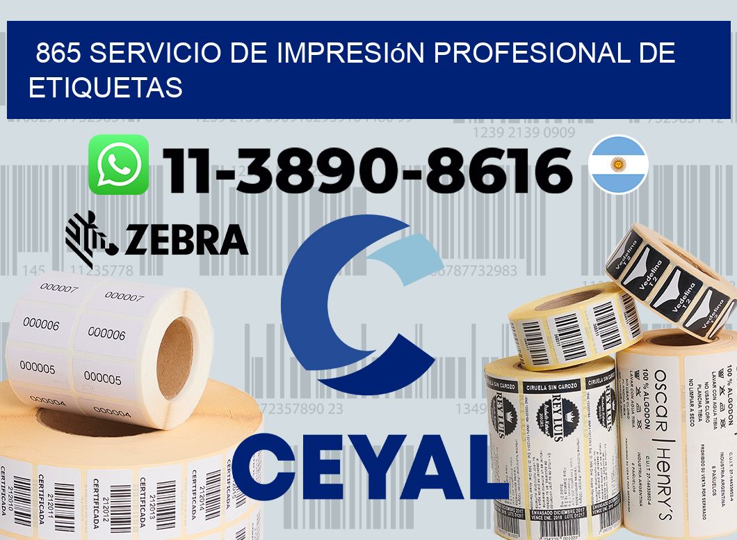 865 Servicio de impresión profesional de etiquetas