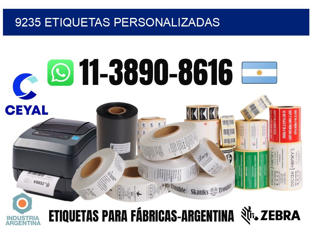 9235 etiquetas personalizadas