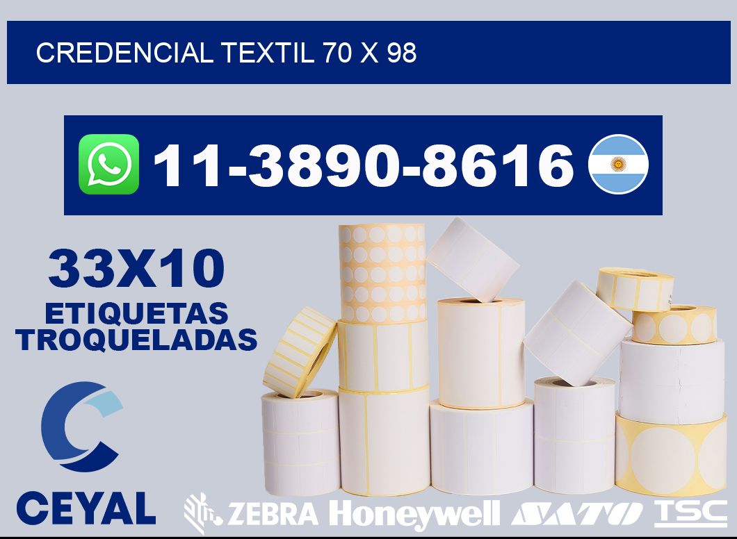 Credencial textil 70 x 98