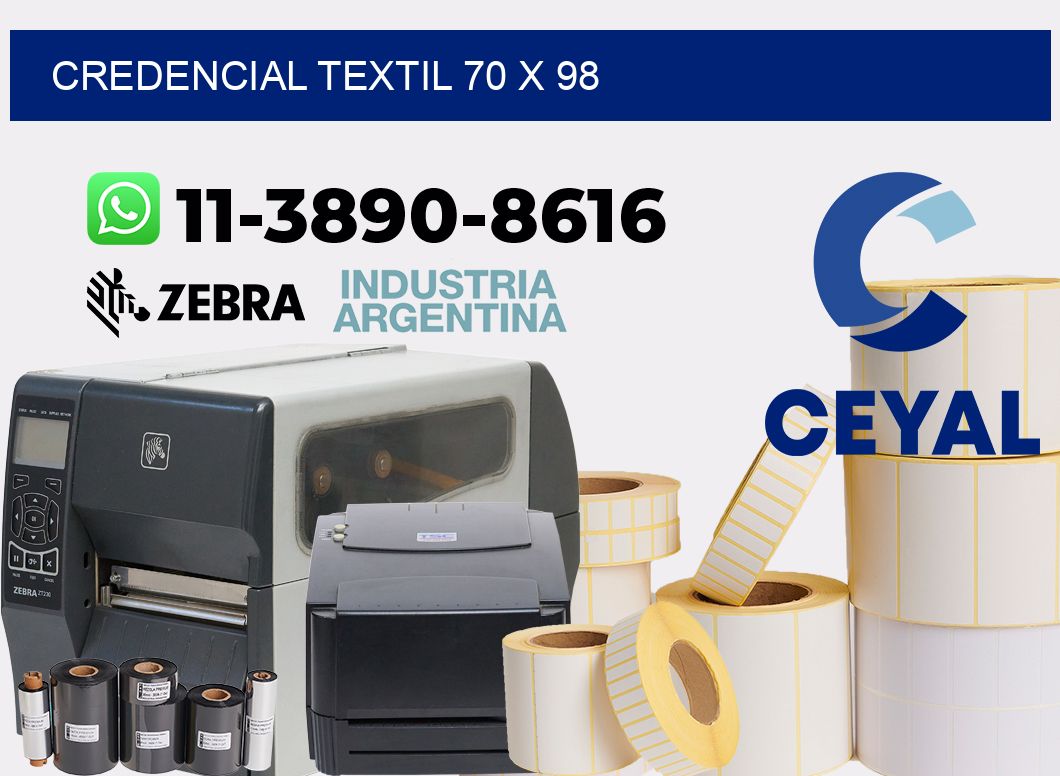 Credencial textil 70 x 98