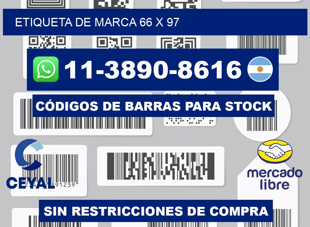 Etiqueta de marca 66 x 97